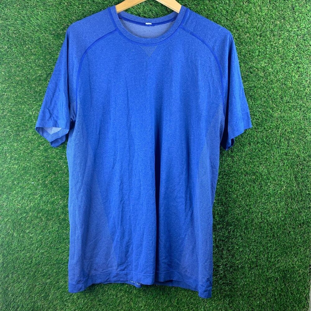 LULULEMON Men’s L S/S Athletic Gym Training Shirt Blue